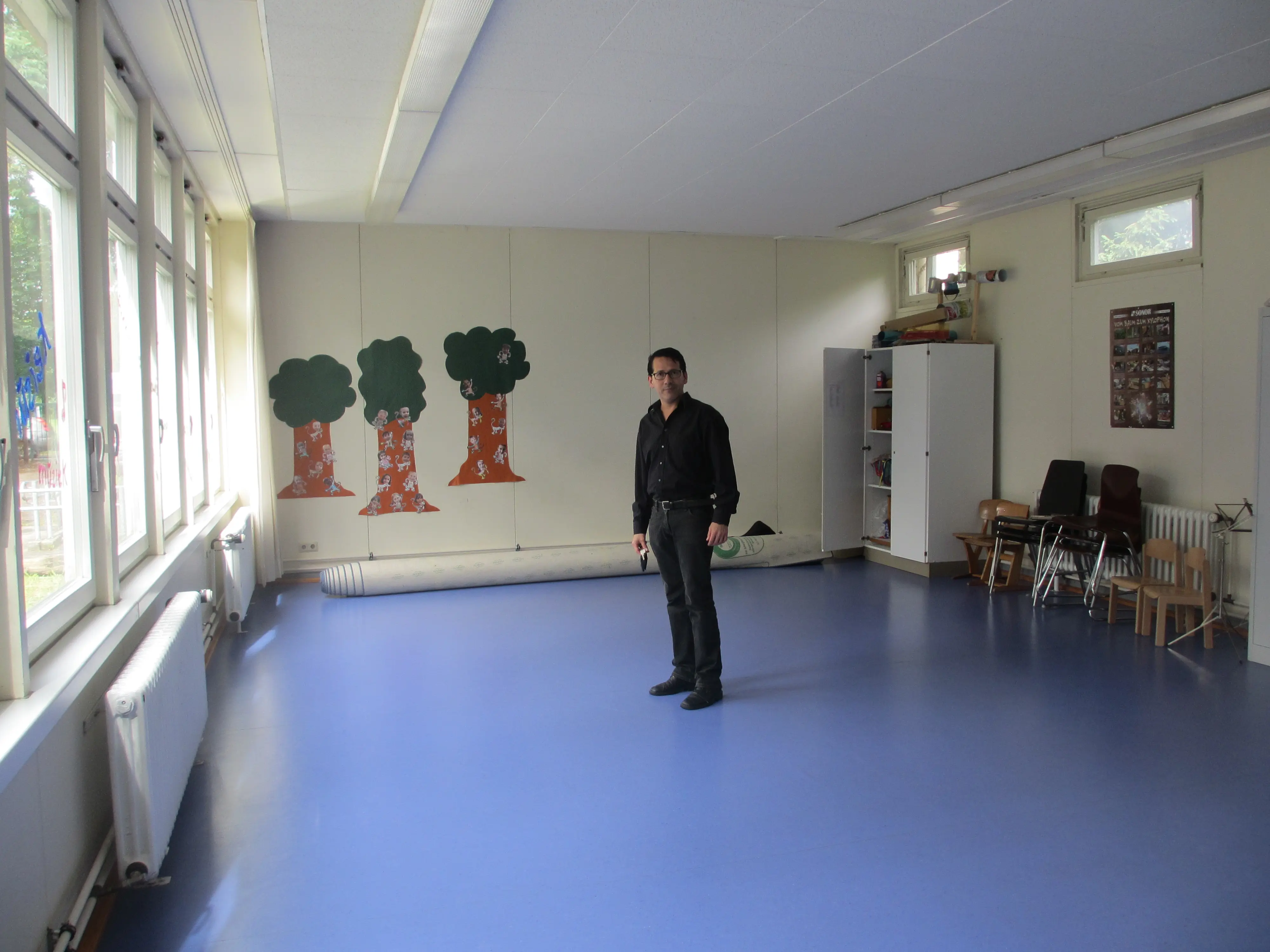 Im Proberaum der Regionalschule der Rheinischen Musikschule in Holweide, der von Gustavo für seinen Unterricht genutzt wurde, am 8. Juli 2012.