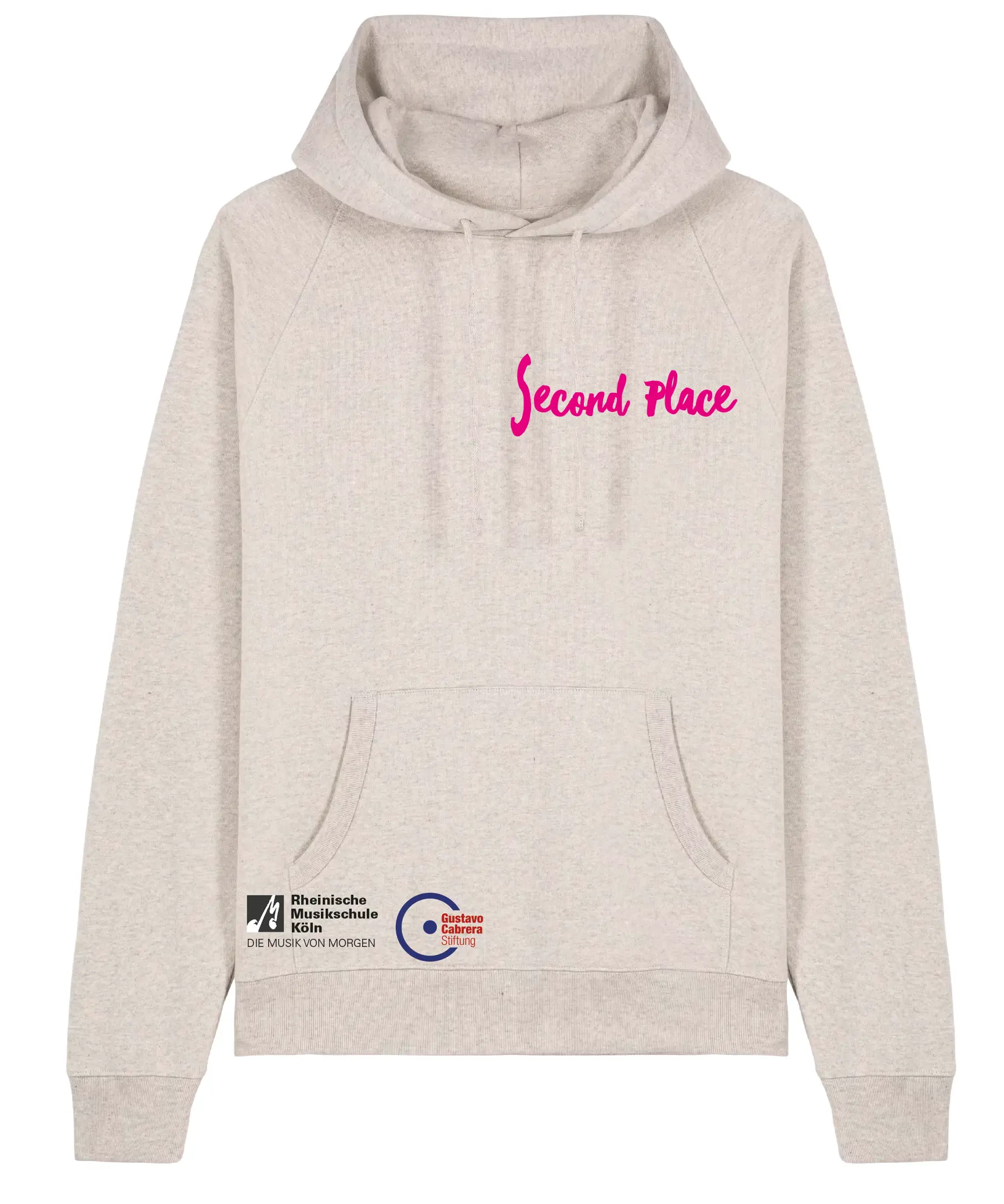 Hoodie vorne mit Logo für den Jugendchor Second Place